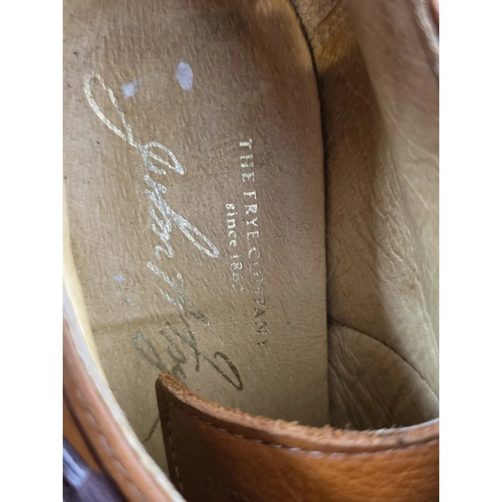 Frye Paul Oxford Saddle Leather Shoes Mens 8B Brown Dress Shoes